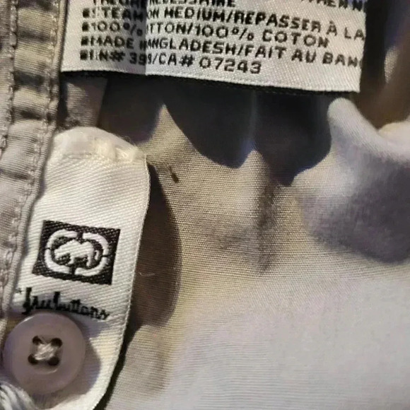 ECKO UNLIMITED Mens Short Sleeve  Collared Cotton Shirt L - Picture 3 of 7